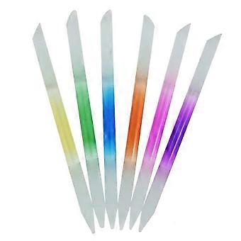 Nail Polishing Manicure Tools Gradient colour Non-slip Double Sided File Cuticle Remover Glass Pusher Pedicure Tool
