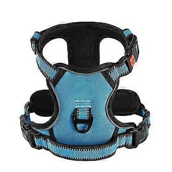 Nylon Large Dog Harness No Pull Reflective Vest with Belt Clip Adjustable Easy Wear for Walking