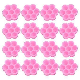 Pigment Cup for 400Pcs Disposable Adhesive Liquid Holder Pink Color