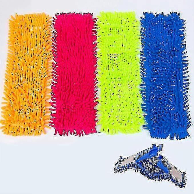 4 Pack Microfiber Cleaning Mop, Expandable, Microfiber Mop, Flat Floor, Washable