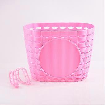 Front Handlebars Waterproof Rear Bike Basket Durable Plastic Bicycles Basket with Fastens Strap for Boy Girl Bike Wicker Basket