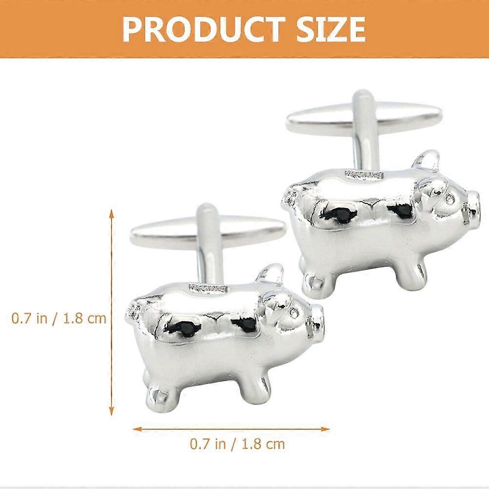 White Funny Cuff Links Cufflinks Studs Double Layer Accessories Man