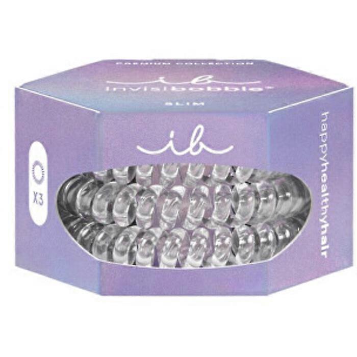 Elastici per capelli Slim Premium Crystal Clear (3 pezzi)