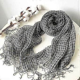 Unisex Cotton or Linen Lightweight Scarf Shawl