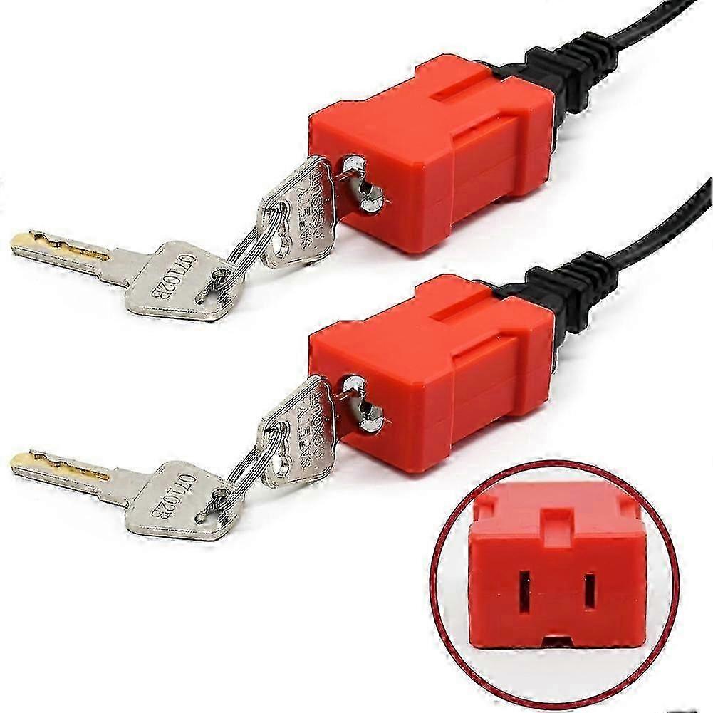 Plug Lock Electrical Cord Plug Lockout Device 2 Pack Outlet Locking Safety Lock Fits Electrical Shutdown Service