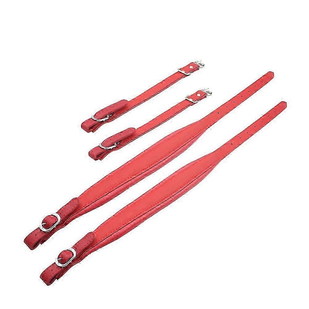Pleated PU Leather Accordion Shoulder Straps
