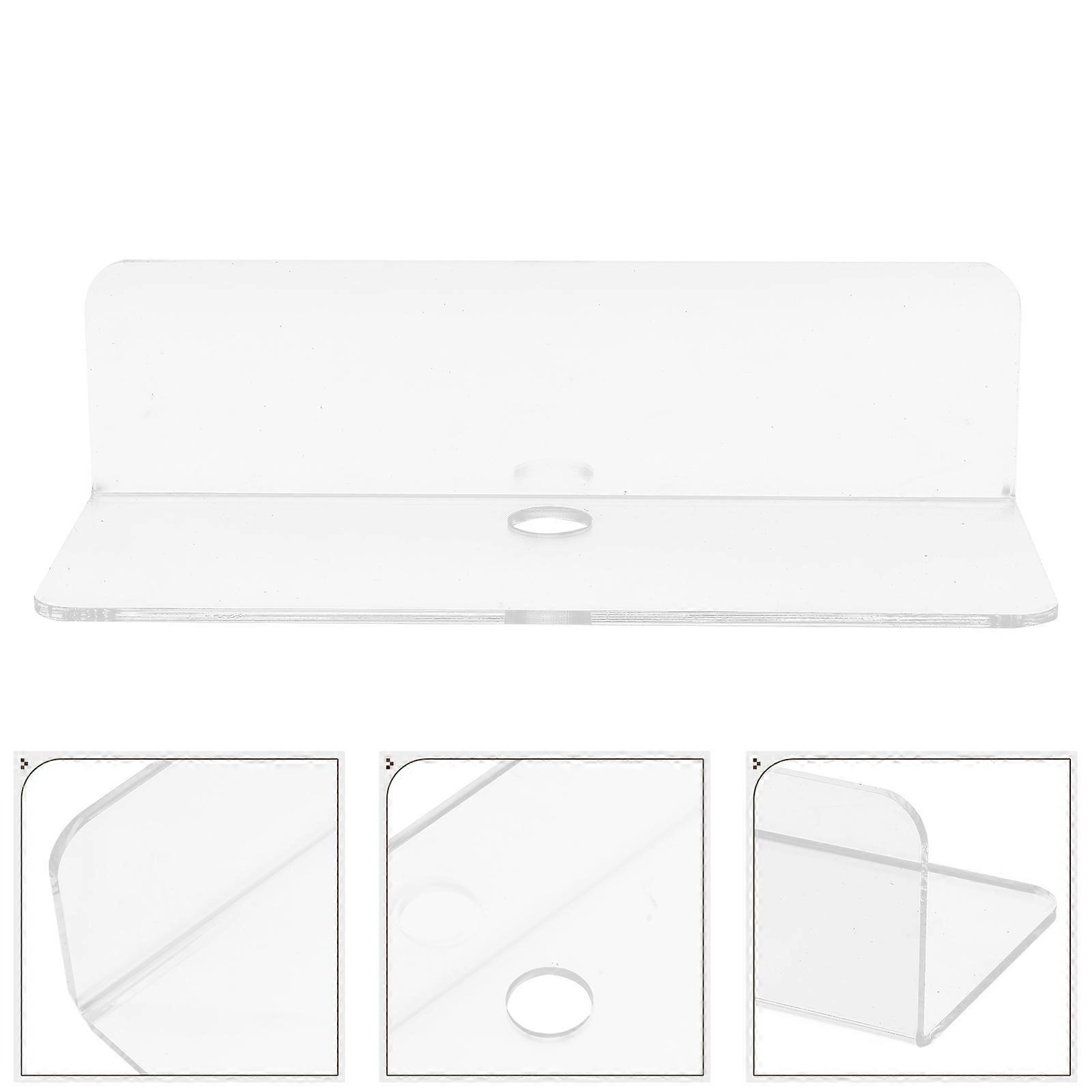 Transparent Acrylic Floating Wall Shelf for Storage Use 2Pcs Set
