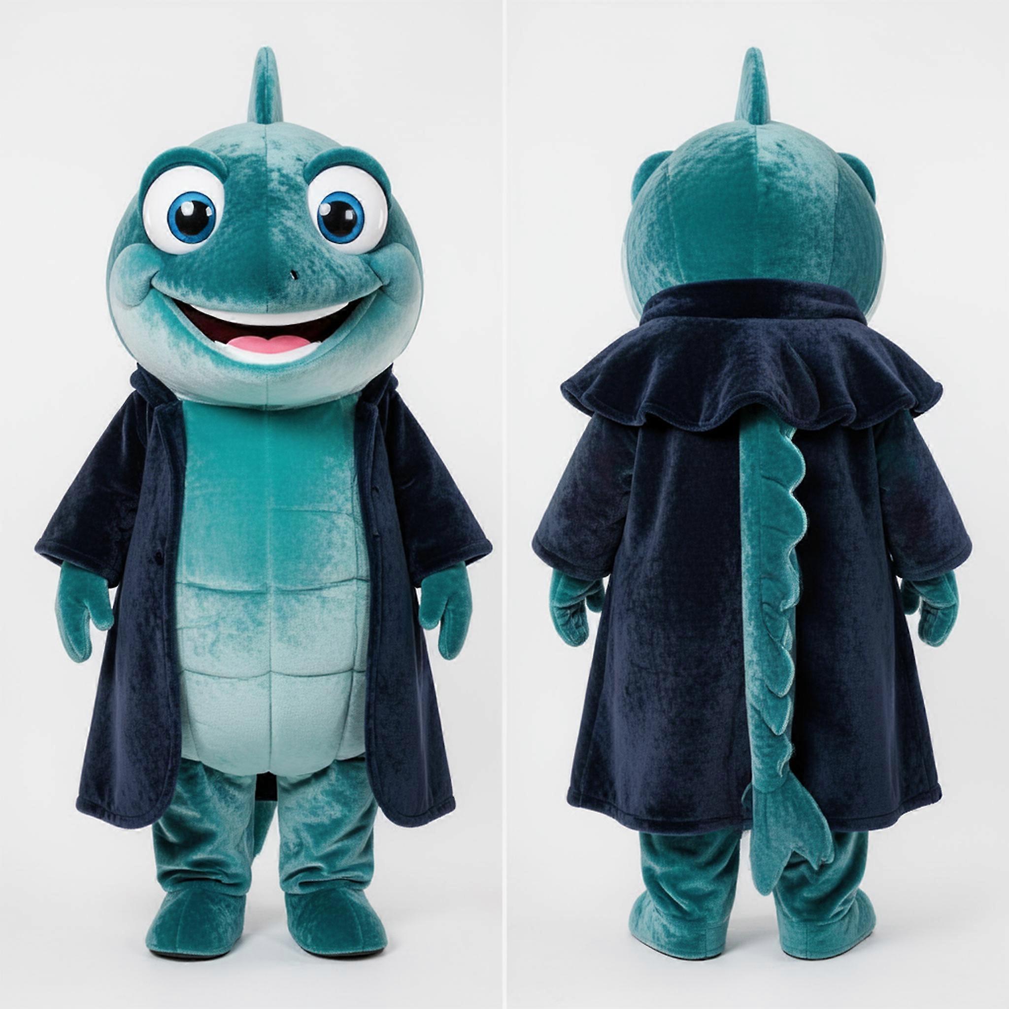 MASTICOT Teal Velvety Tuna Mascot