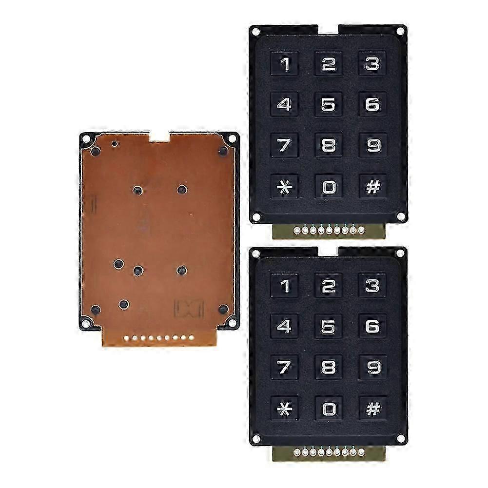 3-part keyboard module with 12 keys. 4x3 matrix array keyboard. Industrial keyboard with scan function.