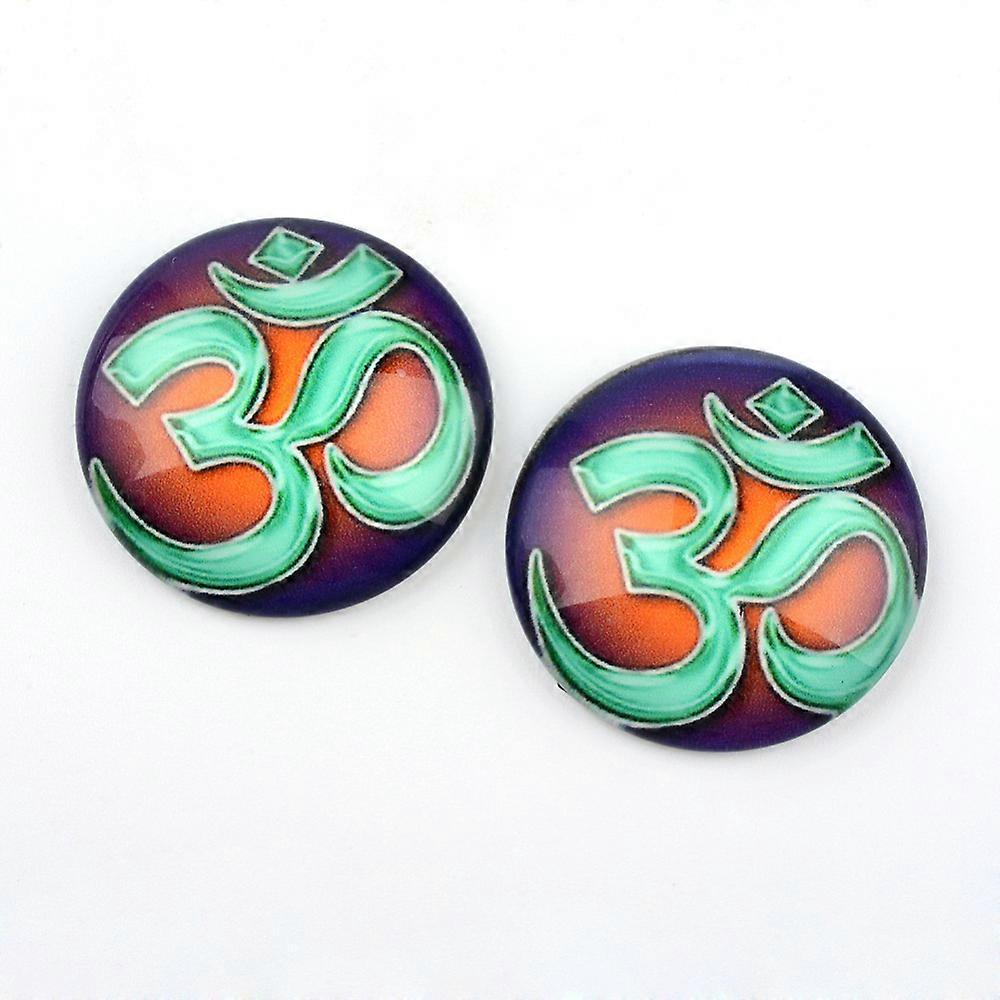 20pcs Theme Glass Cabochons for Projects Half Round/Dome Medium Spring Green 25x6mm