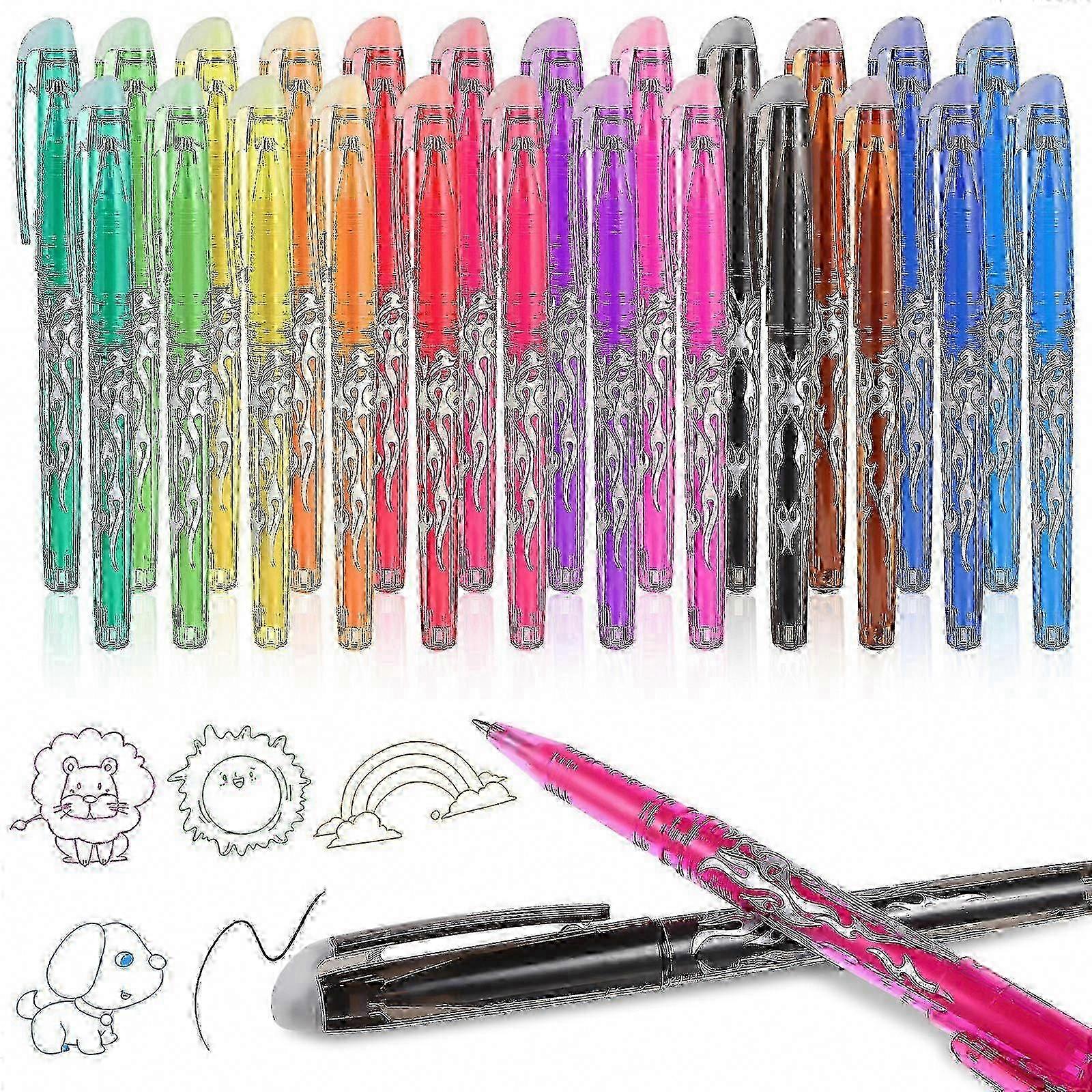 Erasable Ballpoint Pen with Built-In Eraser for Learning and Creativity