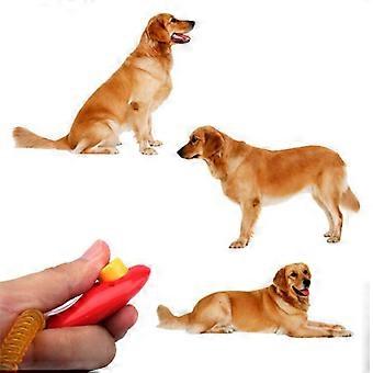 1*Dog Pet Click Clicker Training Obedience Agility Trainer Aid Wrist Strap New