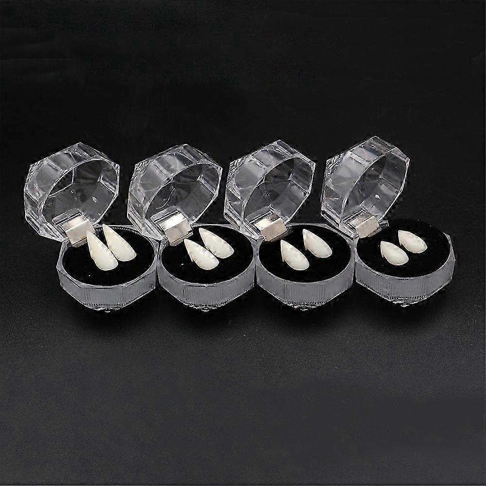 Fake Teeth Useful Halloween Dentures compatible with Cosplay 4Pcs Assorted