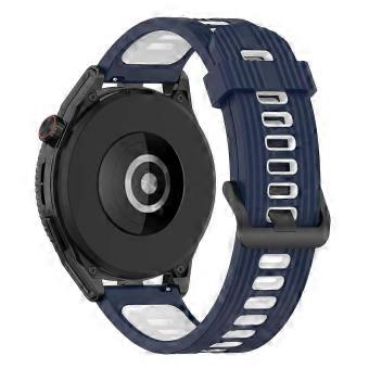 For Huawei Watch GT 3 SE/Samsung Galaxy Watch3 45mm Watch Band 22mm Dual Color Stripes Wrist Strap --Good