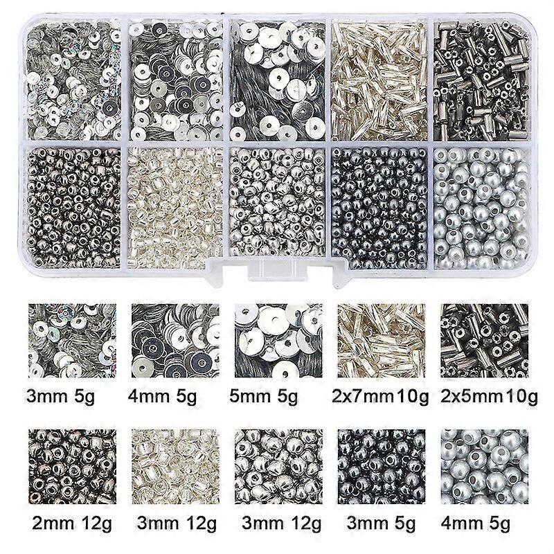Glass Rice Beads Pearl Effect Set