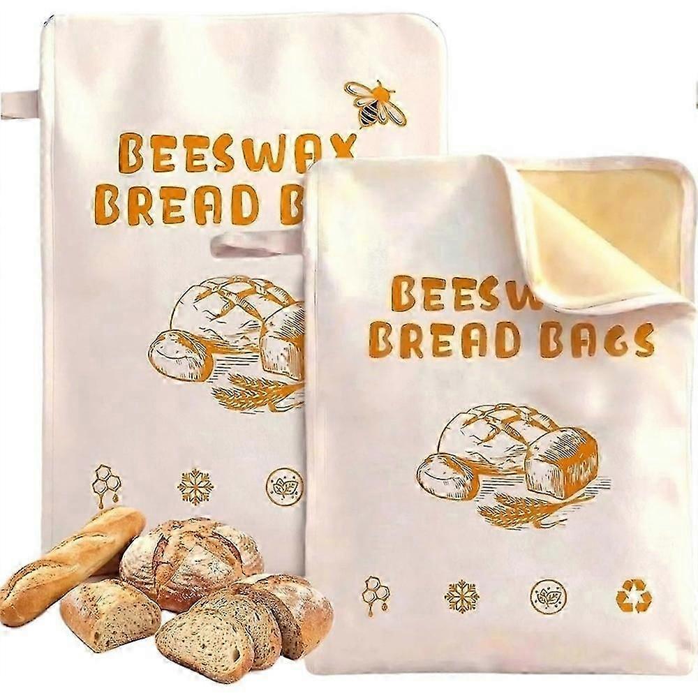 Reusable Beeswax Linen Bread Bags