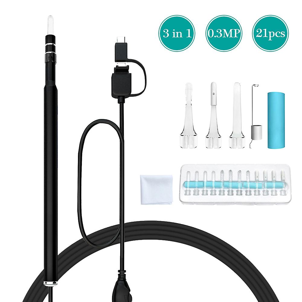 3-in-1 Usb Ear Cleaning Earpick Endoscope Multifunctional Borescope Inspection