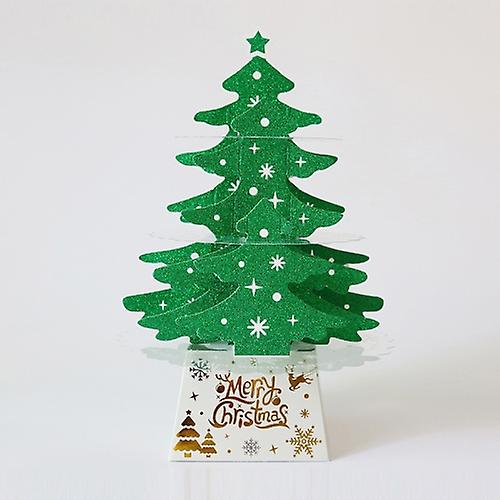 2 stuks kerstversiering Mini Desktop kerstboom ornamenten, specificatie: groen zonder lamp