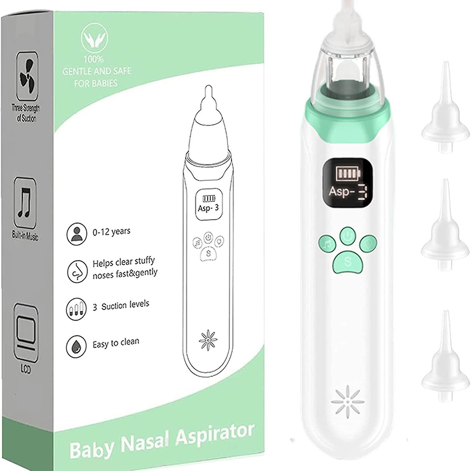 3 Suction Levels Baby Nasal Aspirator Anti-Backflow Electric Baby Nose Sucker Rechargeable Nose Cleaner