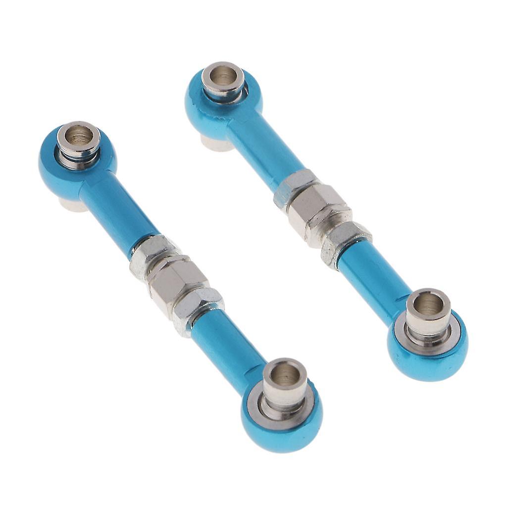 RC Metal Upgrade Parts Steering Linkage Pull Rod for HSP 94123/94103 Blue