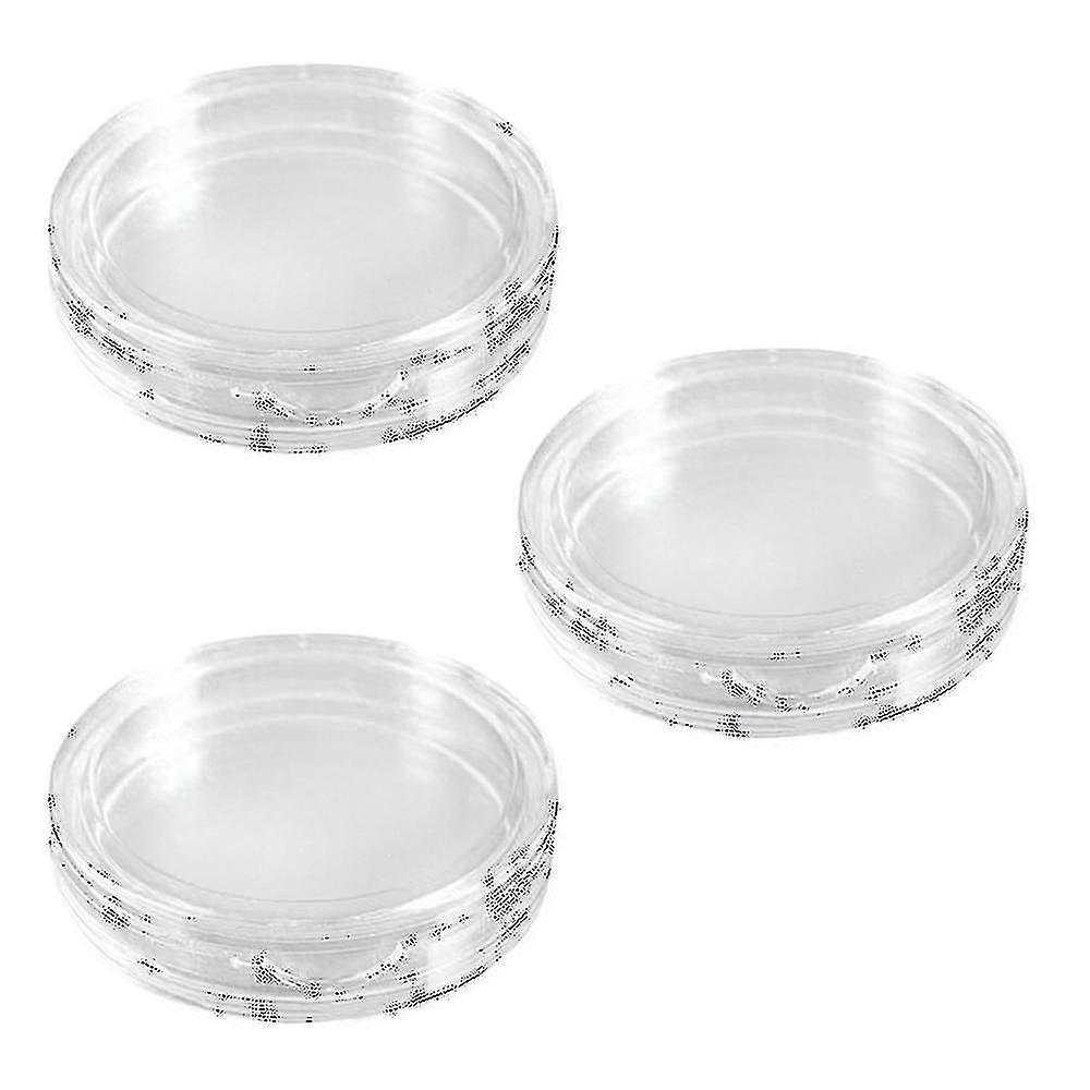 30 Pcs Small Round Transparent Plastic Coin Capsules Box 27mm