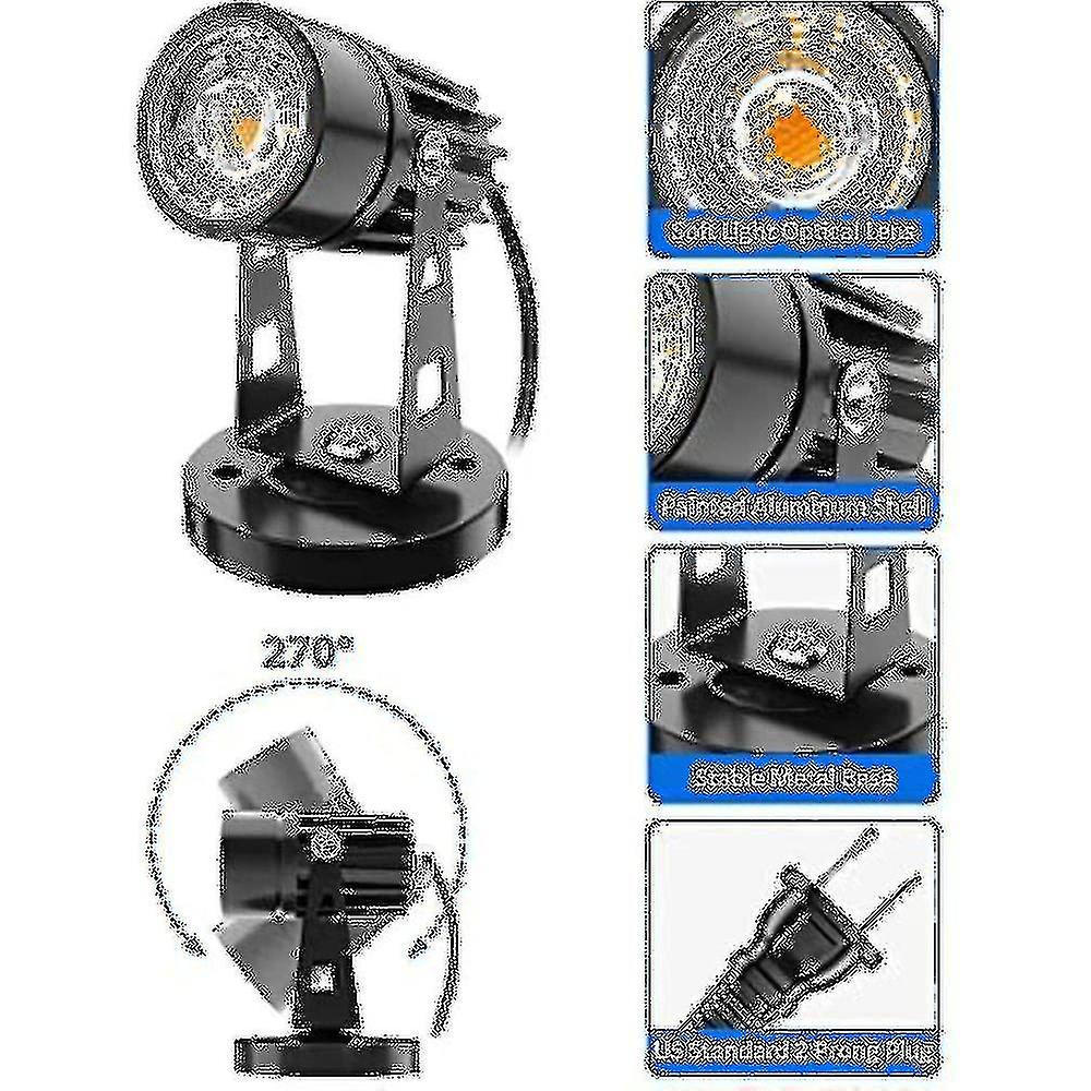 Led Spot Lights 5w Up Lights Indoor Spotlight Lamp For Plants,3 Color Temperature Modes Landscape Up Light