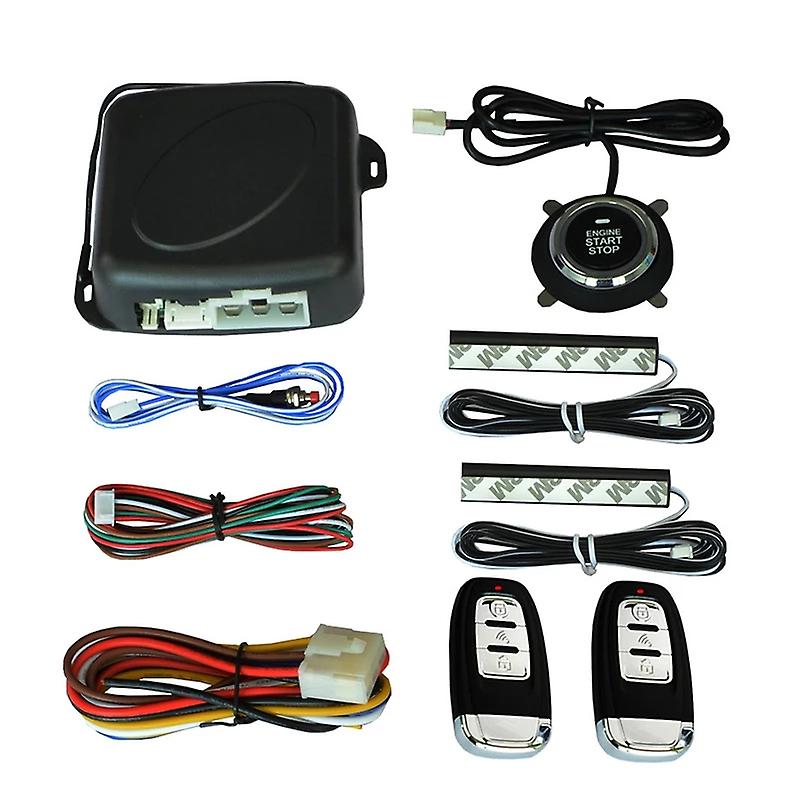 Universal One Start Button System Remote Start Stop Keyless Entry System Engine Start Alarm System