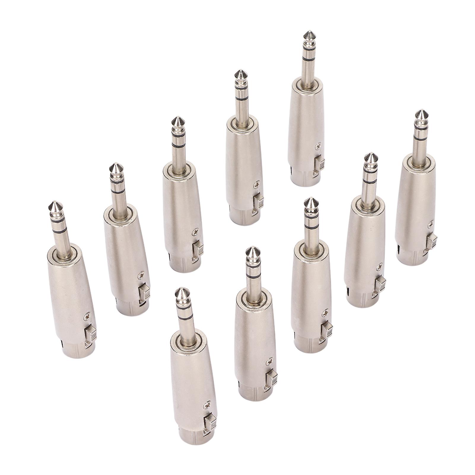 1/4 TRS to XLR Female Adapter, 3-Pin 6.5mm nced Stereo to XLR Female Connector, 10 Pcs