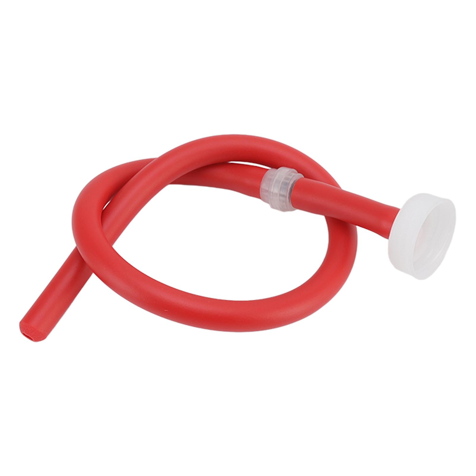 Enema Cleaning Tube, Silicone Nozzle, Anal and Intestinal Cleaning Hose, 50cm, Red, with Bottle Connector