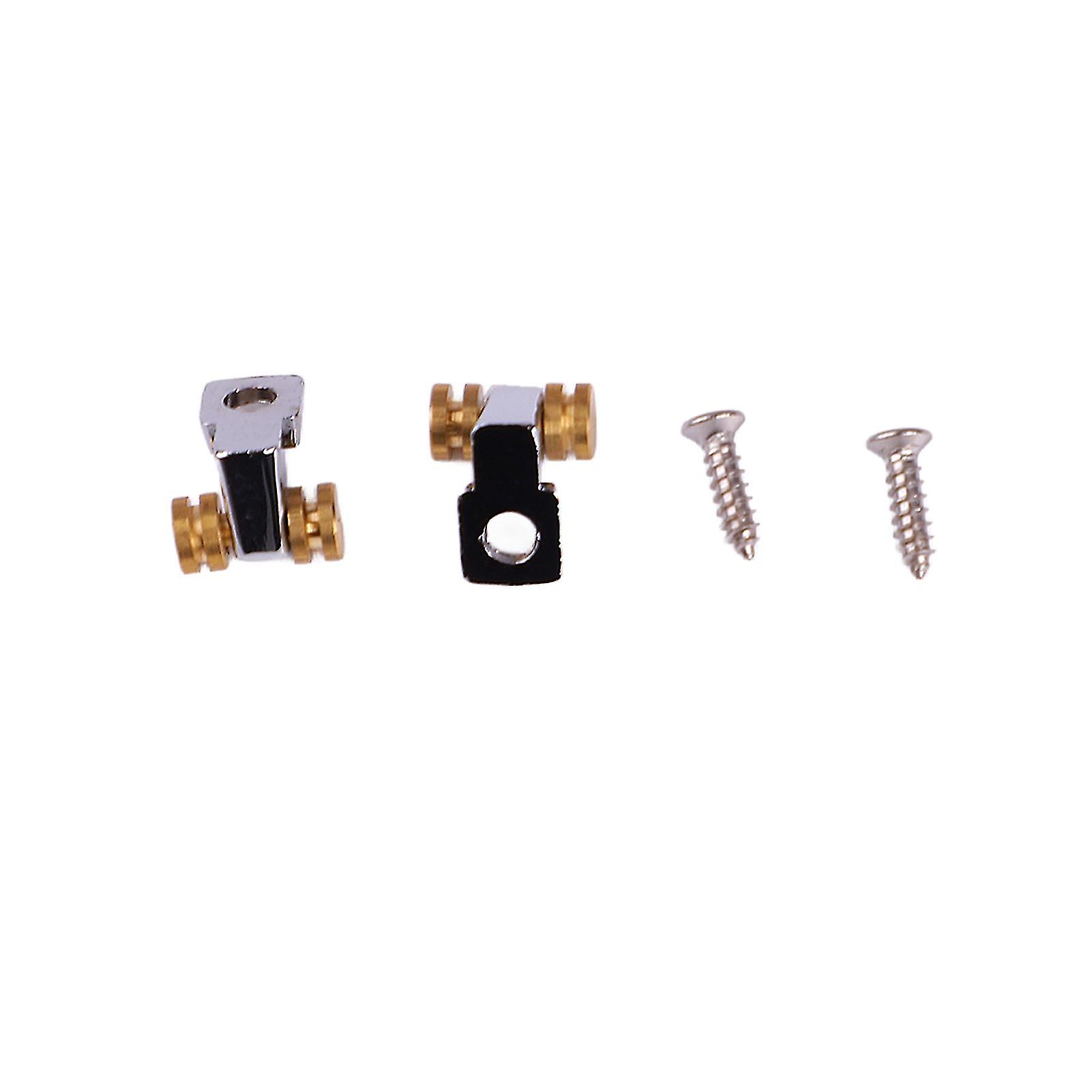 2PCS Electric Guitar Roller String Tree Brass Zinc Alloy Roller String Guide Retainer for Bass