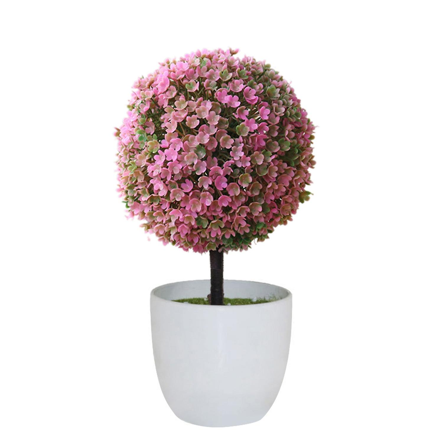 Artificial Bonsai Lifelike Non-fading Plastic Simulation Plants Flowers Decor for Table