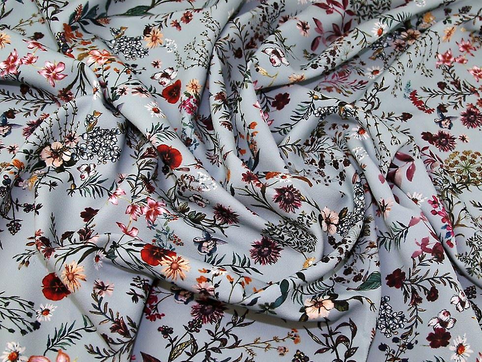 1.45m Lady McElroy Sydney Stretch Woven Suiting Fabric Misty Blue - per metre