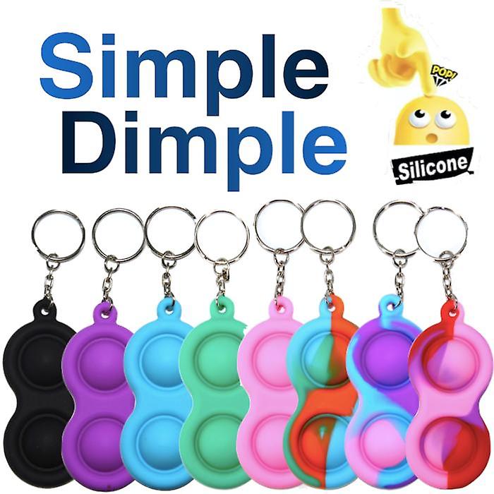 2-balení Jednoduchý důlek, MINI Pop it Fidget Finger Toy / Toy- CE