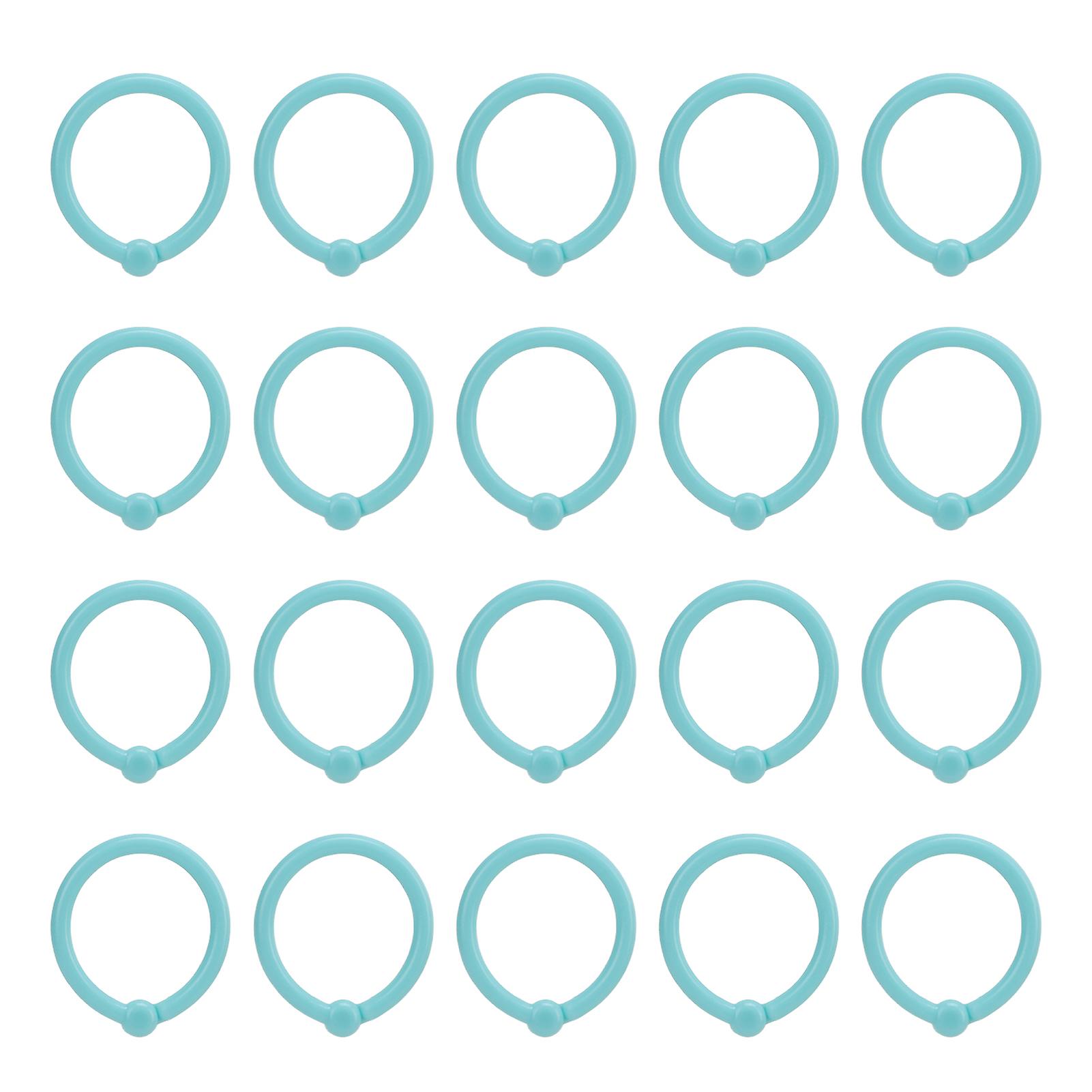 40 Pcs Binder Rings Multifunction Multiple Colors Round Hole Loose Leaf Paper Single Rings