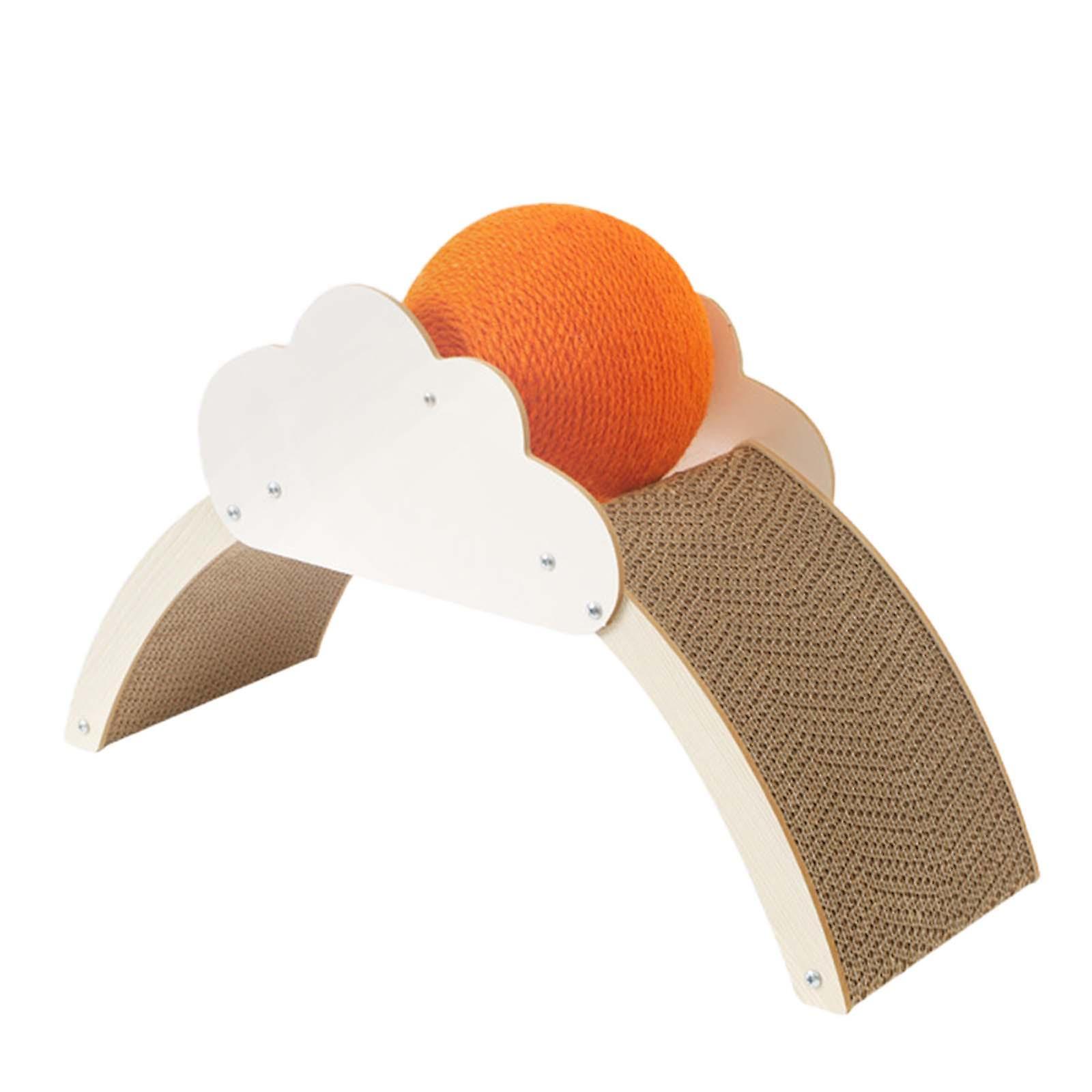 Cats Scratcher Pad Cat Scratch Ball Non Slip Corrugated Cat Scratch Pad Bowl Clouds
