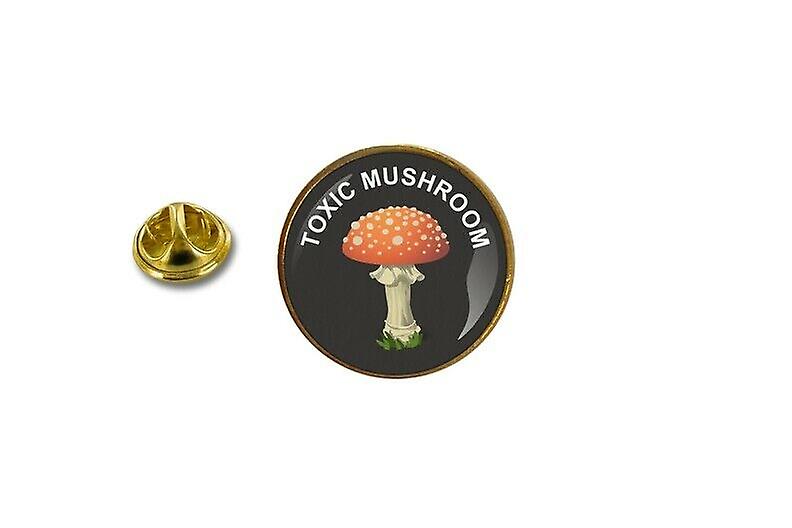 pine pine pin badge pin-apos;s metal with butterfly pinch poisonous mushroom