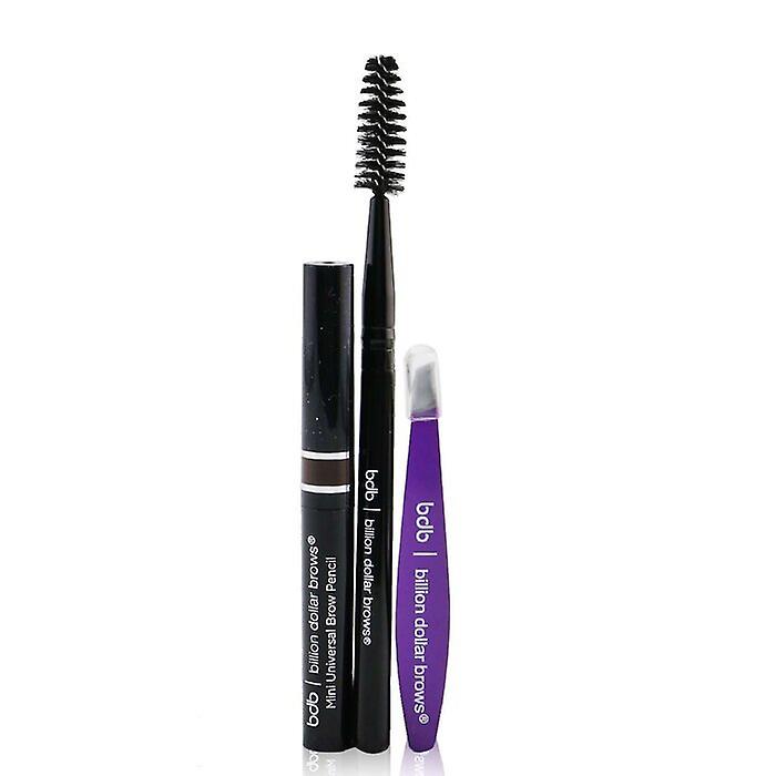 Billion Dollar Brows The Jet Setter Kit (mini Universal Brow Pencil + Mini Tweezer + Mini Spoolie Brush) 3pcs