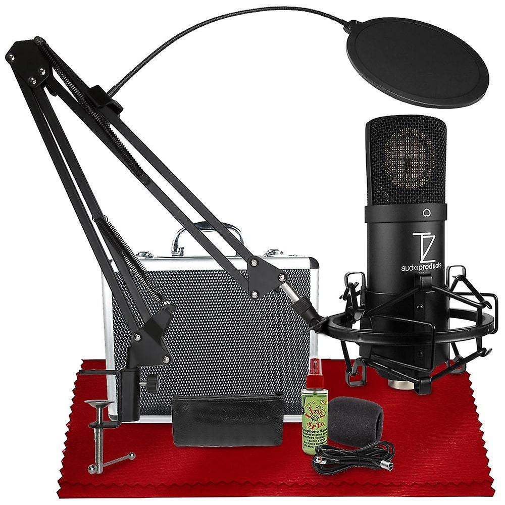 Pronomic CM-100S Microphone à Condensateur - Micro Cardioïde à Grand Diaphragme 34 Mm Avec Support Antichoc Et Filtre Anti-Pop - Pour Enregistrement