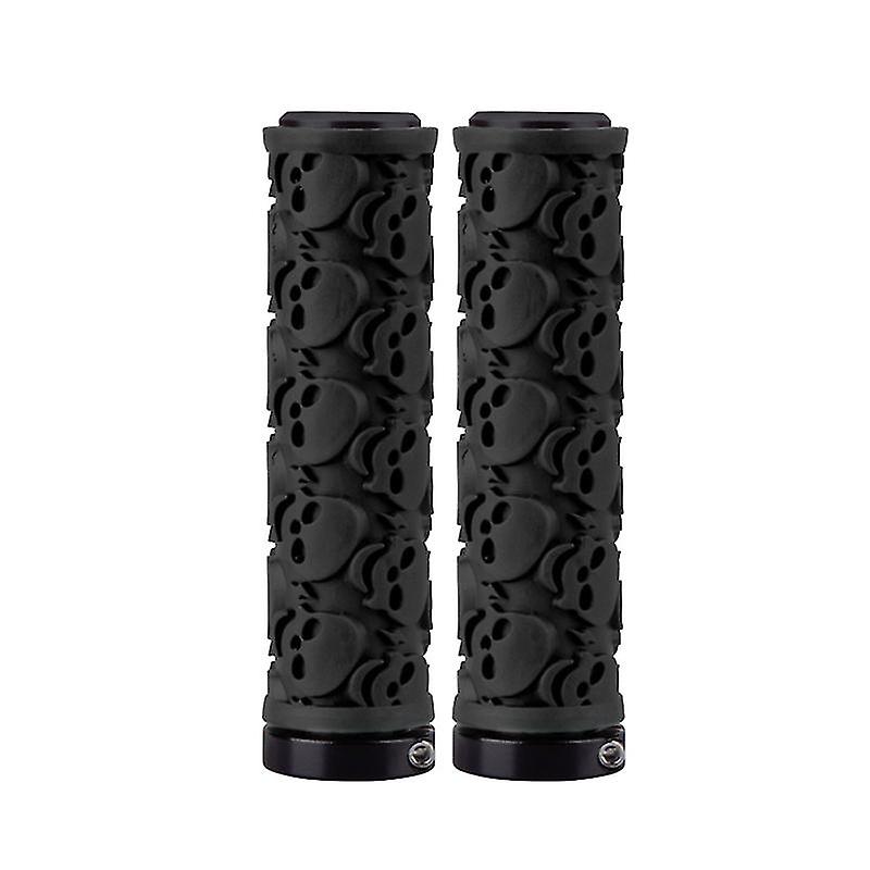 1pair Skull Pattern Carved Handle Grips