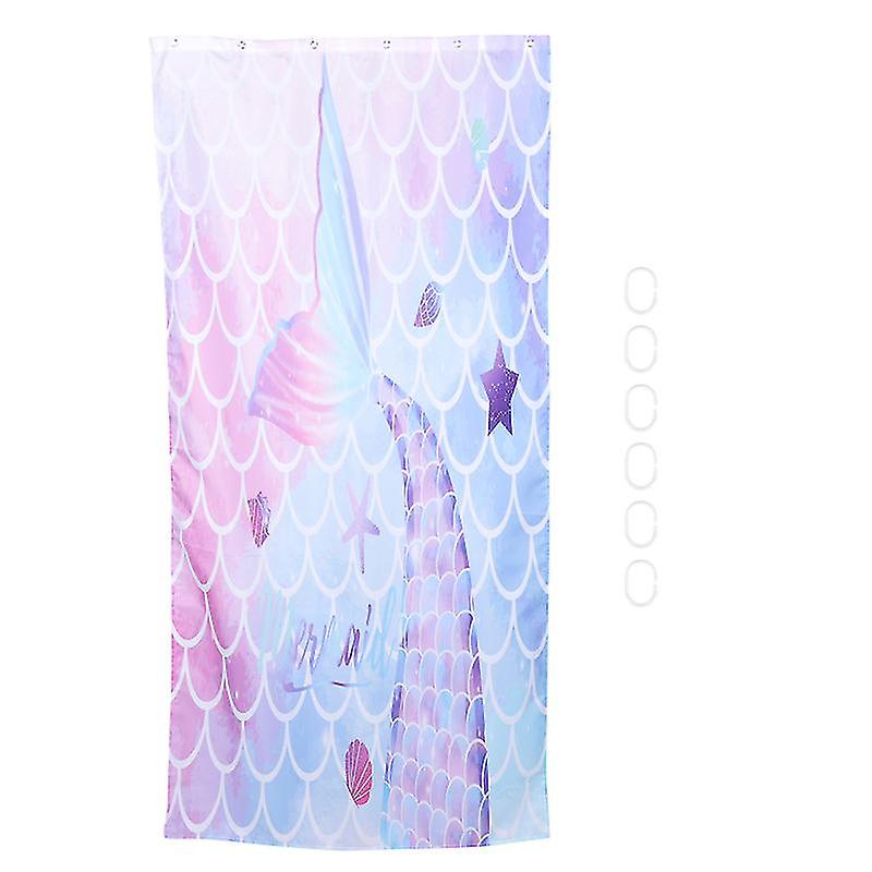 1set Mermaid Bath Curtain