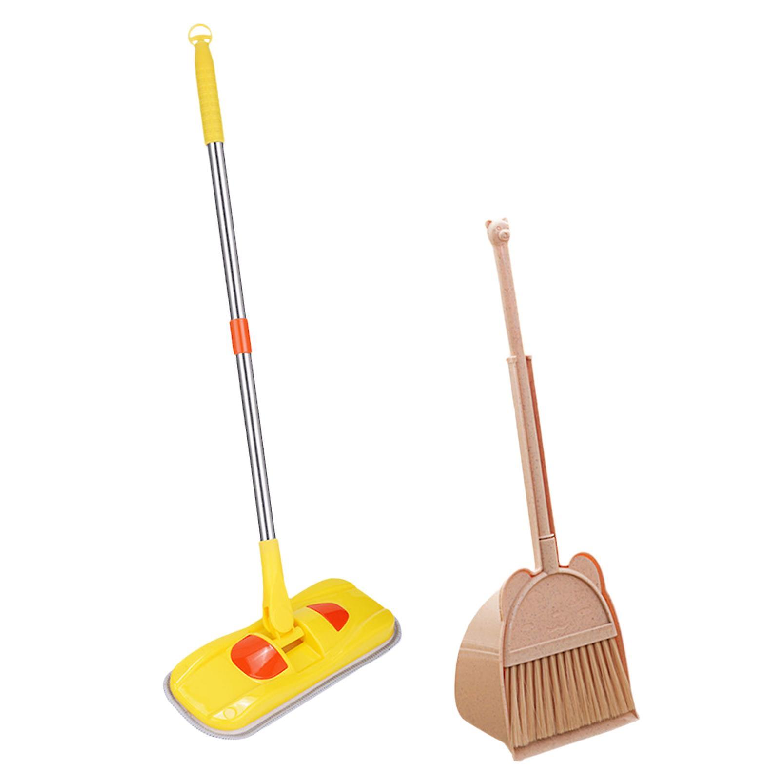 Children Housekeeping Cleaning Tools Pretend Play for Kindergarten Preschool Yellow