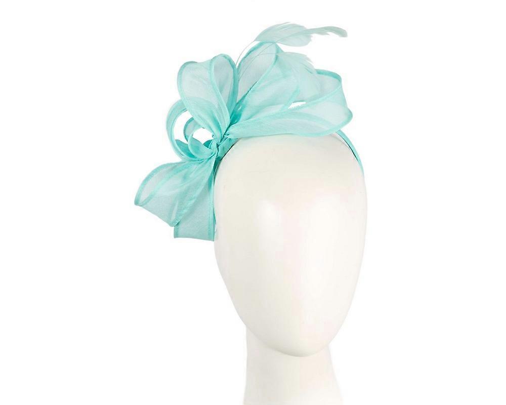 Light blue organza fascinator by Max Alexander MA956LBL