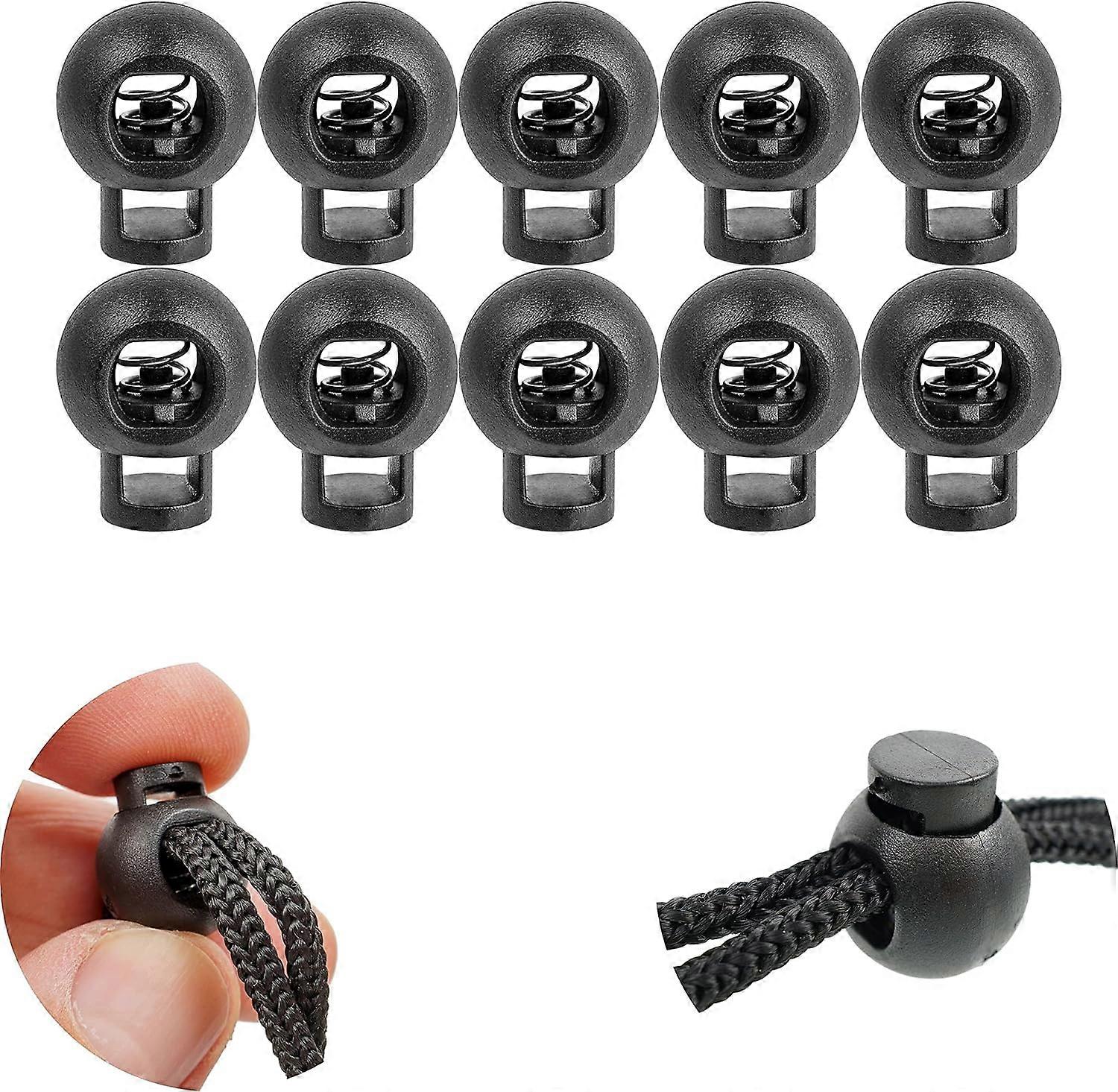 100pcs Cord Stopper, 1 Hole, 22 x 17mm, Plastic Cord Stopper, Quick Release Shoelaces, Cord Slider, Ribbon Clip