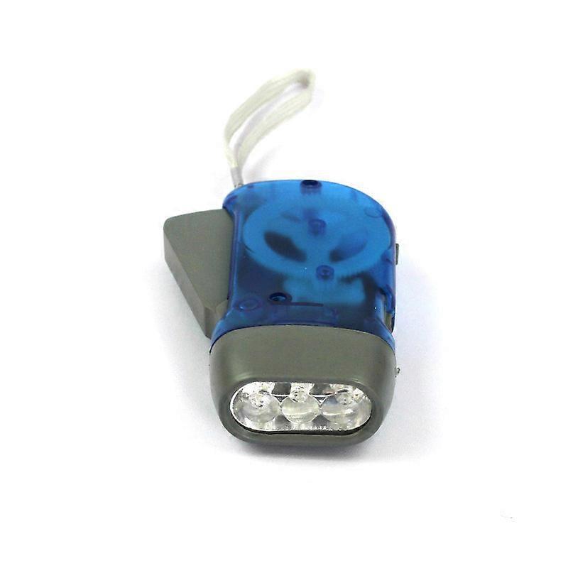 3 LED dynamo flashlight - blue color