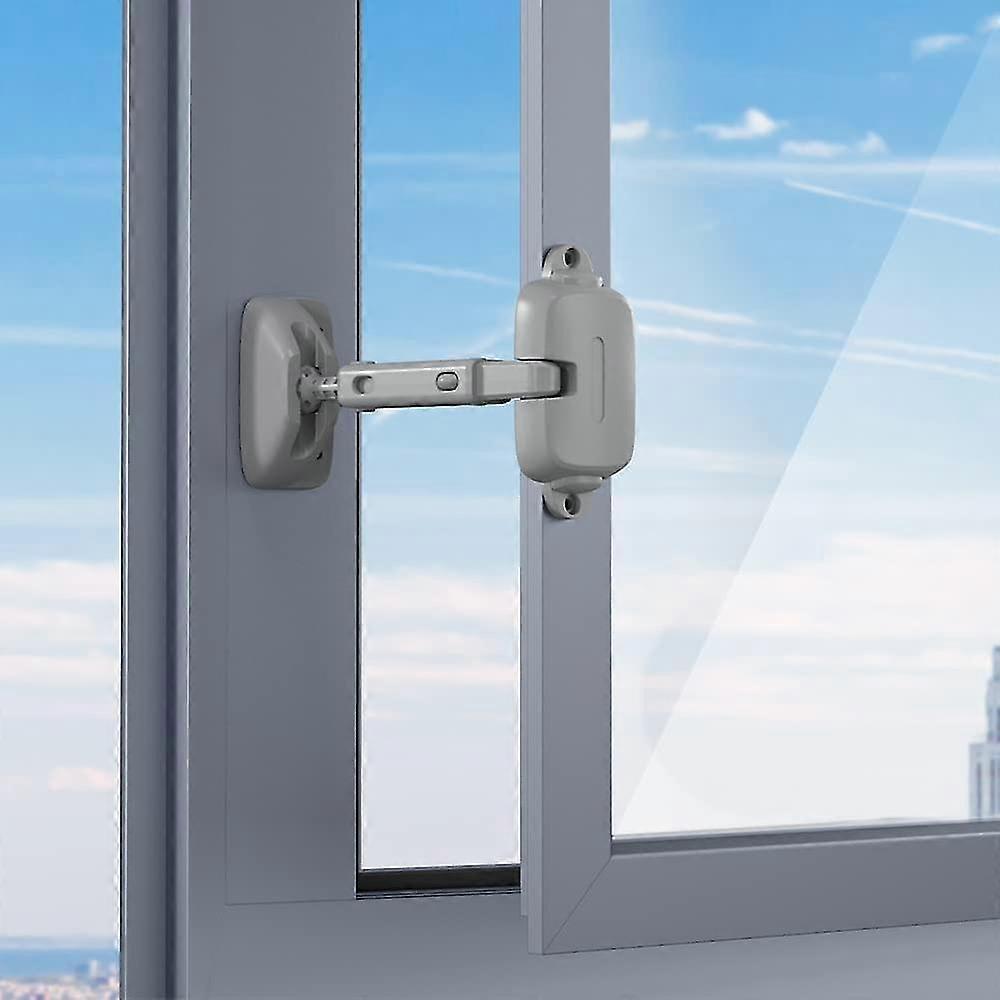 1piece Adjustable Window Gap Size Baby Safety Window Restrictor, Childproof Window Safety Lock For Kids&pets,easy To Install And Use,gray,195mm