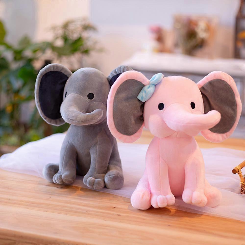 Plush Elephant - Pink + Blue