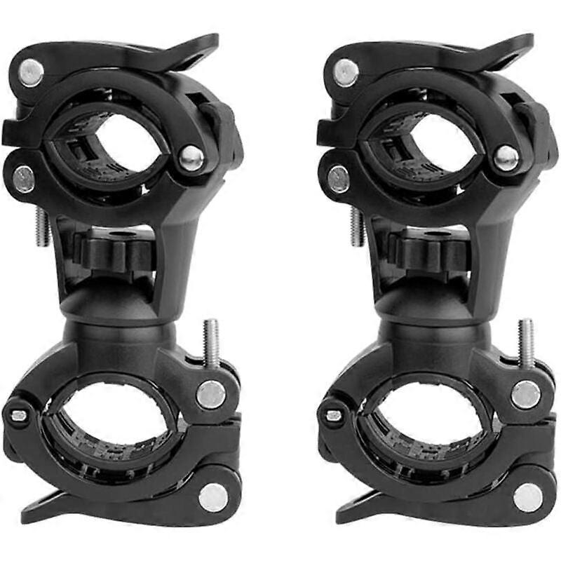 360 הטיה מתכווננת אור אופניים מחזיק פנס סוגר מהדק אופניים אוניברסלי מחזיק לפיד LED, כתום