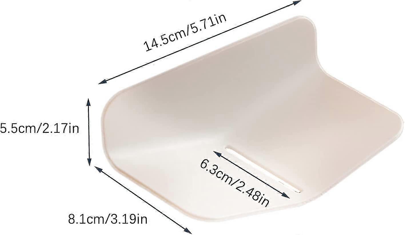 Shower White, Set of 3 - Self Draining Soap Tray Self Draining Rubber ...