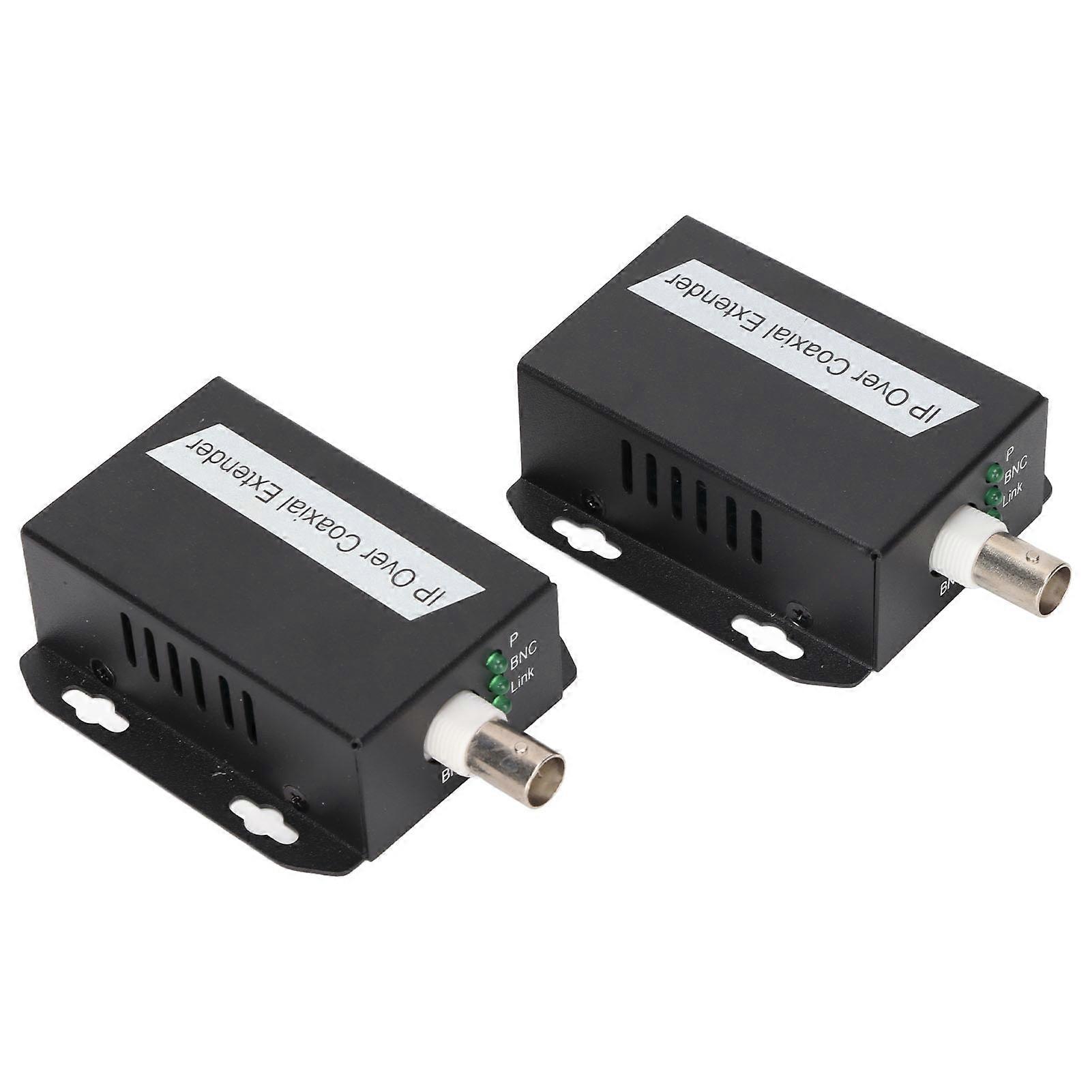2Pcs IP Extender Good Heat Dissipation Two Way Communication Stable Small Size Ethernet Adapter