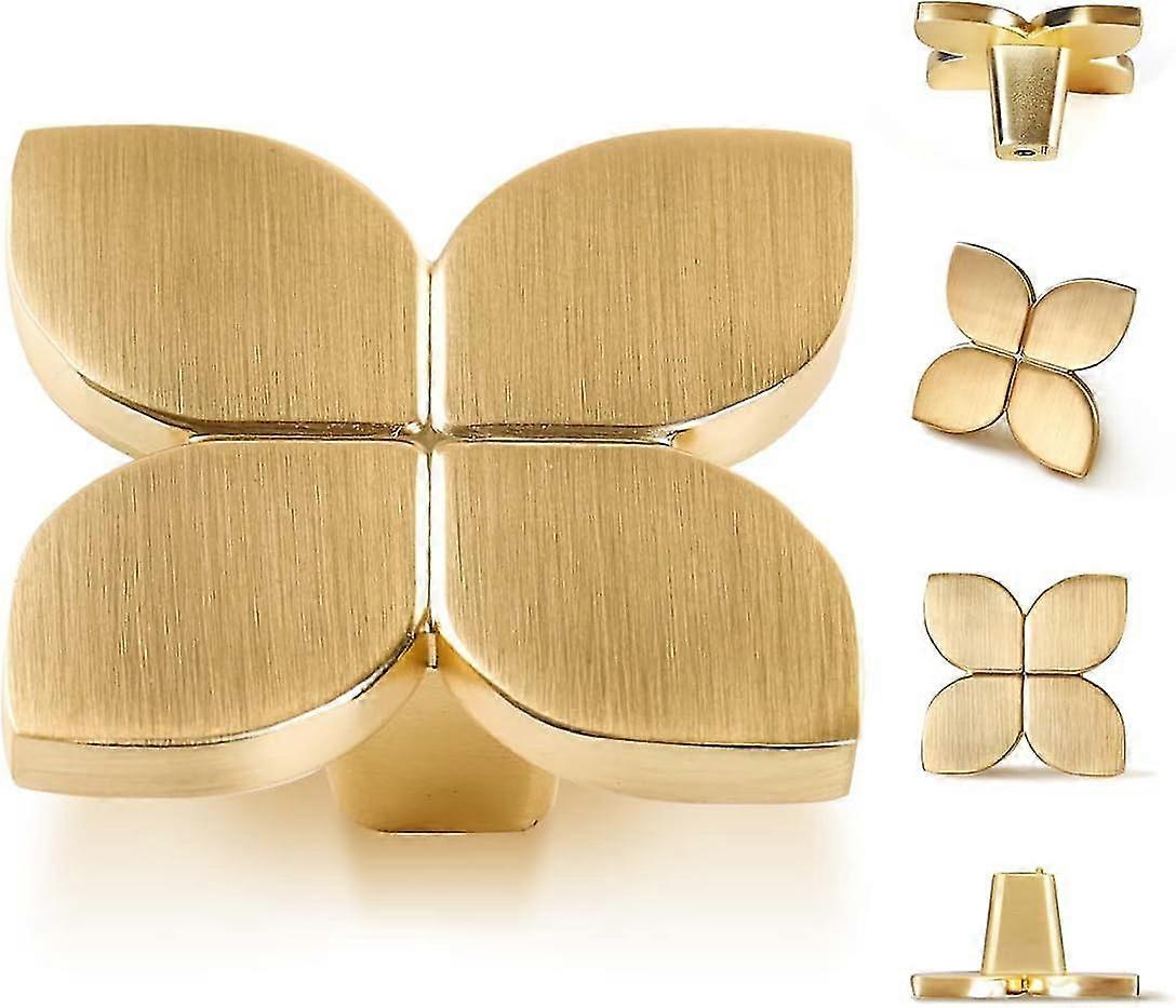 Gold Brushed Brass Drawer Knobs - Kitchen Cabinet